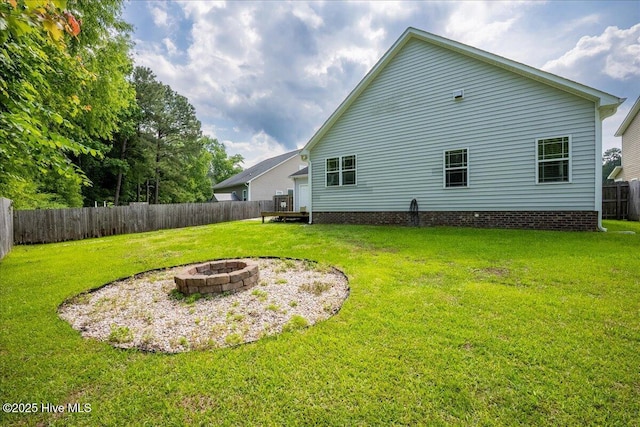 222 Station House Rd, New Bern, NC 28562 - view of yard featuring an outdoor fire pit