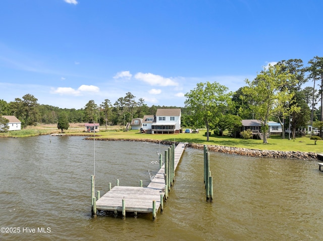859 Old Pamlico Beach Rd W, Belhaven, NC 27810 - dock area with a water view and a lawn