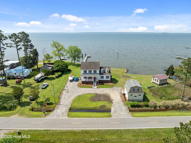 859 Old Pamlico Beach Rd W, Belhaven, NC 27810 - aerial view of property and surrounding area with a large body of water