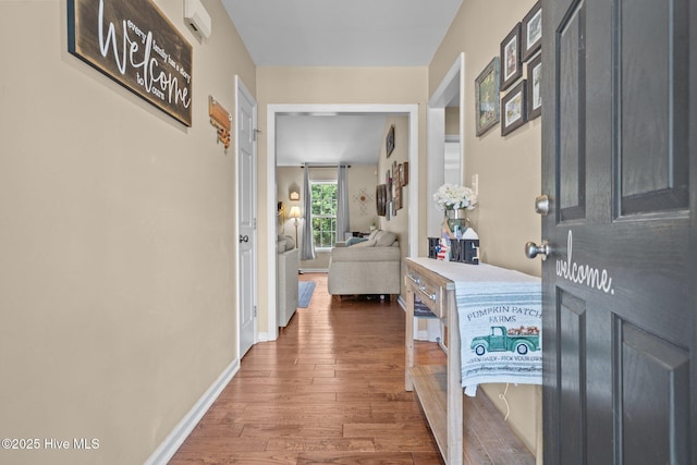 144 Newington Way, Aberdeen, NC 28315 - entryway featuring hardwood / wood-style floors and baseboards