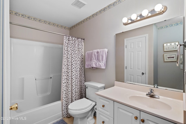 4115 Breezewood Dr Apt 202, Wilmington, NC 28412 - full bathroom featuring vanity, toilet, and shower / bath combo