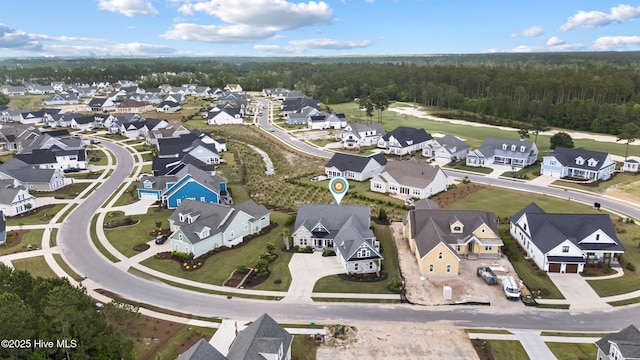 4224 Cobleskill Dr, Leland, NC 28451 - aerial view of residential area with a forest