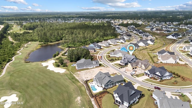 4224 Cobleskill Dr, Leland, NC 28451 - aerial view of property's location featuring nearby suburban area, a nearby body of water, and a golf course