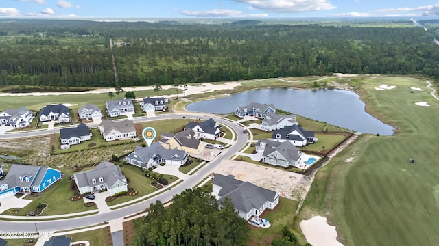 4224 Cobleskill Dr, Leland, NC 28451 - view of property location with a forest, a large body of water, a golf club, and nearby suburban area