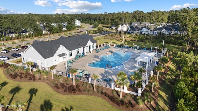 4224 Cobleskill Dr, Leland, NC 28451 - drone / aerial view of a pool area