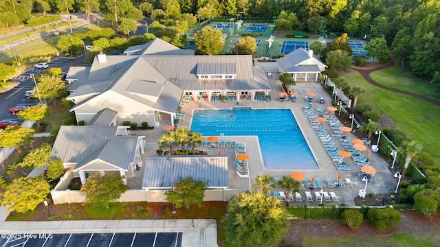 4224 Cobleskill Dr, Leland, NC 28451 - drone / aerial view of a pool