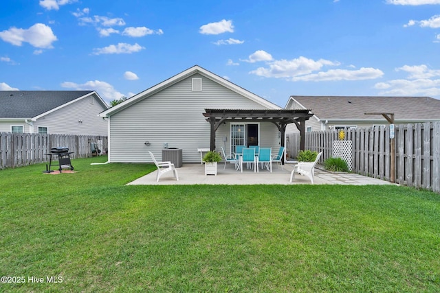 2017 Willow Stone Ct, Leland, NC 28451 - rear view of property with a pergola, cooling unit, and a patio area