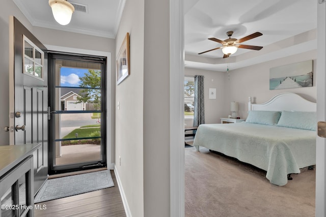 2017 Willow Stone Ct, Leland, NC 28451 - bedroom featuring crown molding, baseboards, and beverage cooler