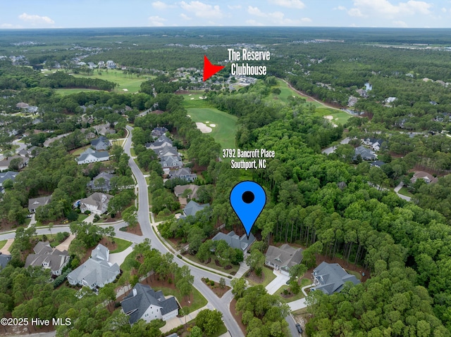 3792 Bancroft Pl, Southport, NC 28461 - aerial view of residential area with a forest