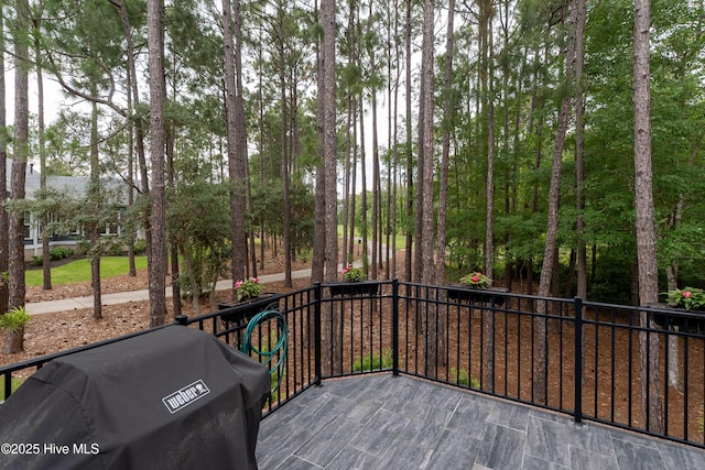 3792 Bancroft Pl, Southport, NC 28461 - wooden terrace with area for grilling