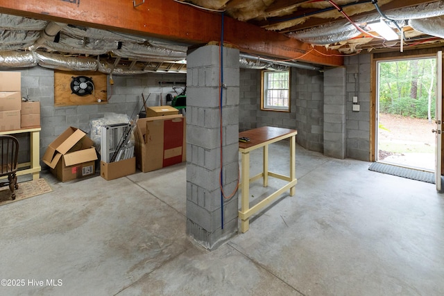 3792 Bancroft Pl, Southport, NC 28461 - basement featuring concrete block wall