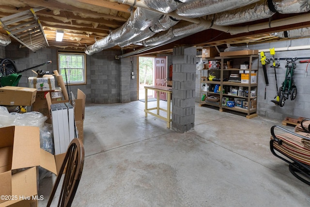 3792 Bancroft Pl, Southport, NC 28461 - below grade area featuring concrete block wall