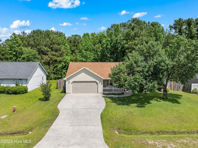 245 Parnell Rd, Hubert, NC 28539 - view of front of property with concrete driveway, a garage, and roof with shingles