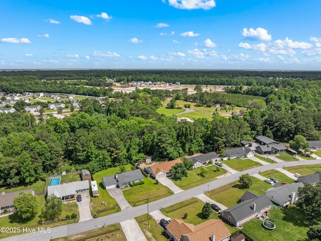245 Parnell Rd, Hubert, NC 28539 - aerial view of property and surrounding area with nearby suburban area and a heavily wooded area