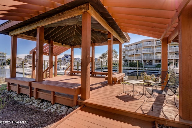 630 Saint Joseph St Unit 200, Carolina Beach, NC 28428 - deck with a water view