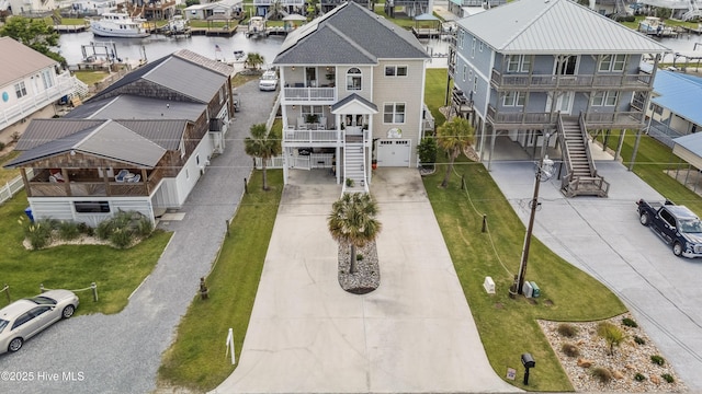 9089 W 9th St, Surf City, NC 28445 - aerial view of residential area featuring a nearby body of water
