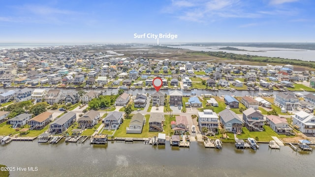 9089 W 9th St, Surf City, NC 28445 - aerial view of residential area featuring a nearby body of water