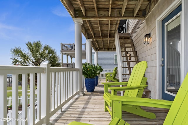 9089 W 9th St, Surf City, NC 28445 - view of wooden deck