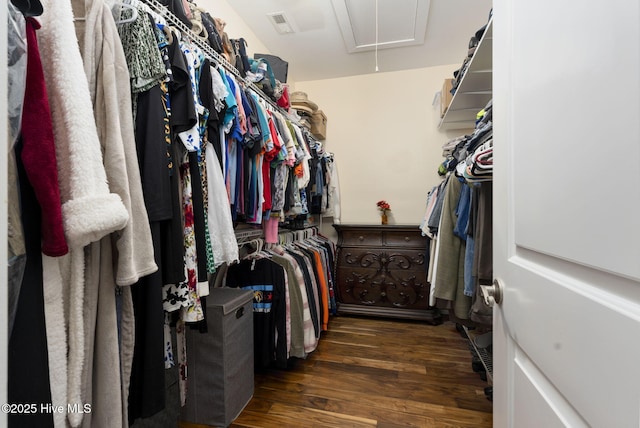 244 Red Fox Run Dr, Wallace, NC 28466 - spacious closet featuring attic access and wood finished floors