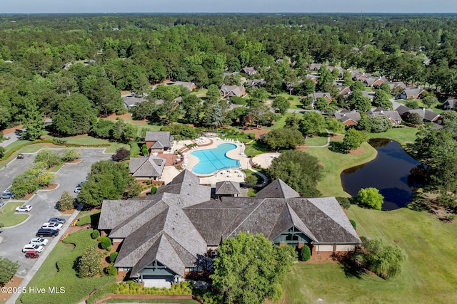 244 Red Fox Run Dr, Wallace, NC 28466 - bird's eye view of a forest and a nearby body of water