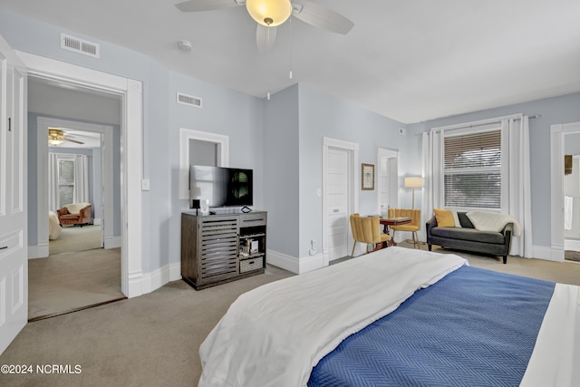 412 S 3rd St, Wilmington, NC 28401 - carpeted bedroom featuring baseboards and ceiling fan