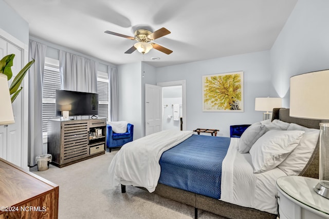 412 S 3rd St, Wilmington, NC 28401 - carpeted bedroom featuring a ceiling fan