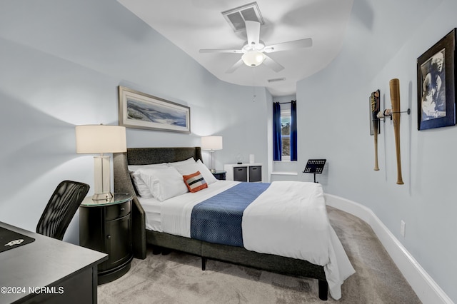 412 S 3rd St, Wilmington, NC 28401 - bedroom featuring light colored carpet, ceiling fan, and baseboards