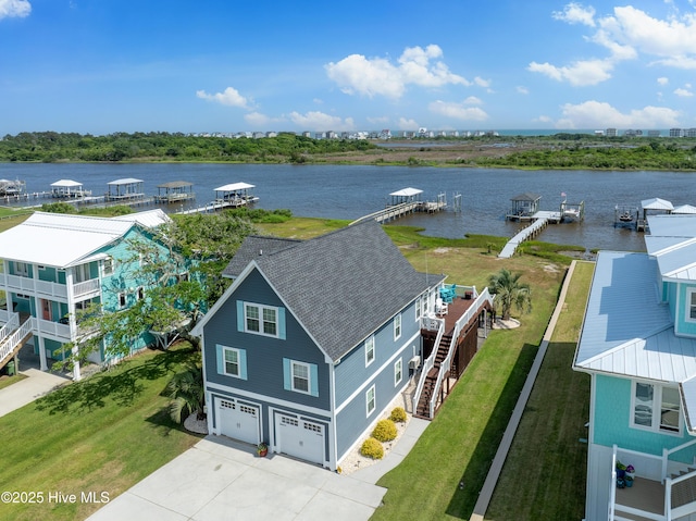 299 Waterway Dr, Sneads Ferry, NC 28460 - drone / aerial view of a nearby body of water