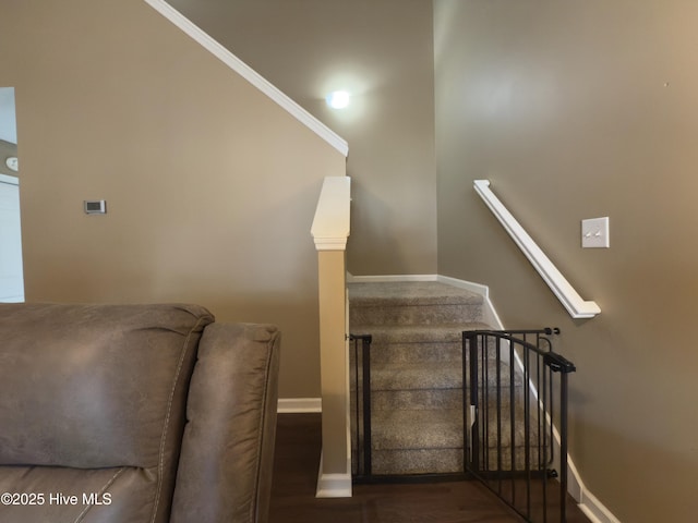 141 Jessie Cir, Hubert, NC 28539 - stairs featuring baseboards