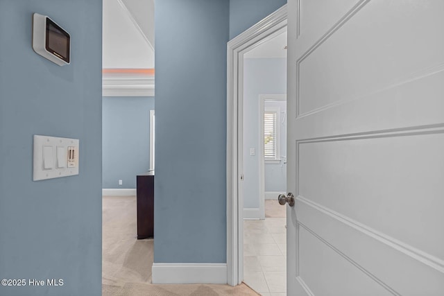 266 Marsh Haven Dr, Sneads Ferry, NC 28460 - hall featuring baseboards and carpet floors