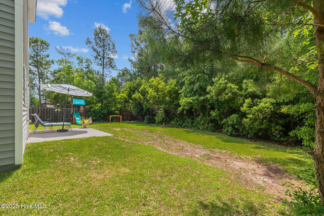 266 Marsh Haven Dr, Sneads Ferry, NC 28460 - view of yard with a patio and a playground