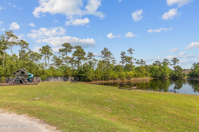 266 Marsh Haven Dr, Sneads Ferry, NC 28460 - view of grassy yard featuring a water view