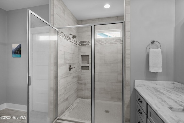 601 Trawler Pl, Newport, NC 28570 - full bath with a shower stall and vanity