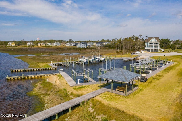 601 Trawler Pl, Newport, NC 28570 - dock featuring a water view and boat lift