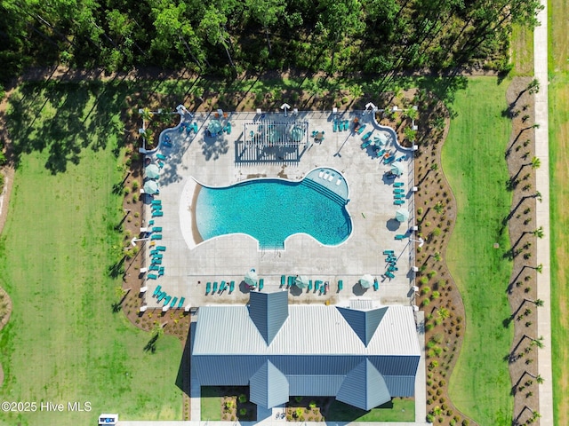 2215 Villamar Dr, Leland, NC 28451 - drone / aerial view of a pool area