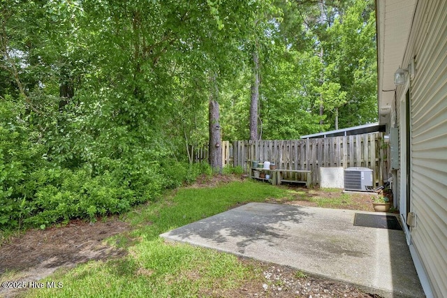 7475 Thais Trl, Wilmington, NC 28411 - view of yard featuring central AC and a patio area