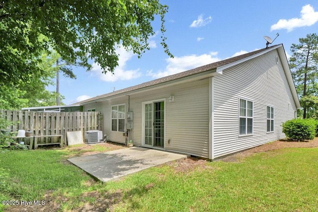 7475 Thais Trl, Wilmington, NC 28411 - back of property featuring central AC unit and a patio area