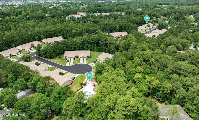 7475 Thais Trl, Wilmington, NC 28411 - aerial overview of property's location featuring a forest and nearby suburban area
