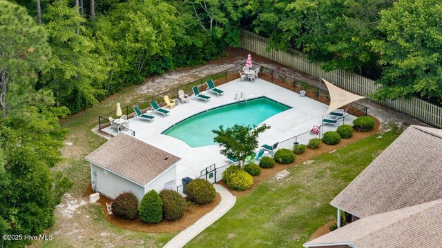 7475 Thais Trl, Wilmington, NC 28411 - bird's eye view of a pool area