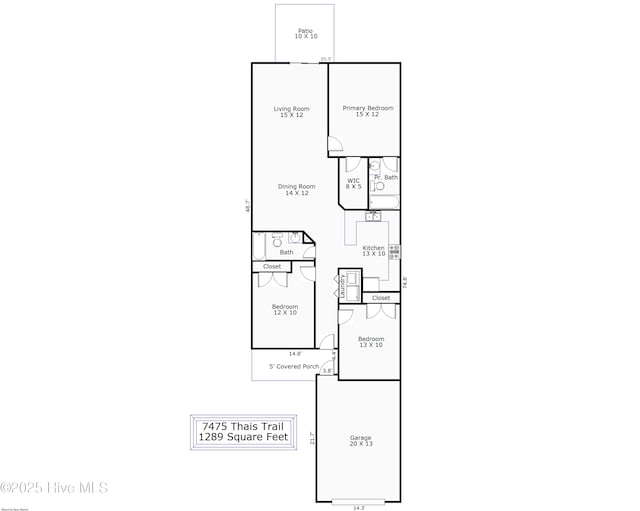 7475 Thais Trl, Wilmington, NC 28411 - home floor plan
