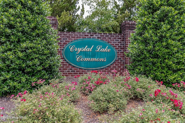 view of community sign