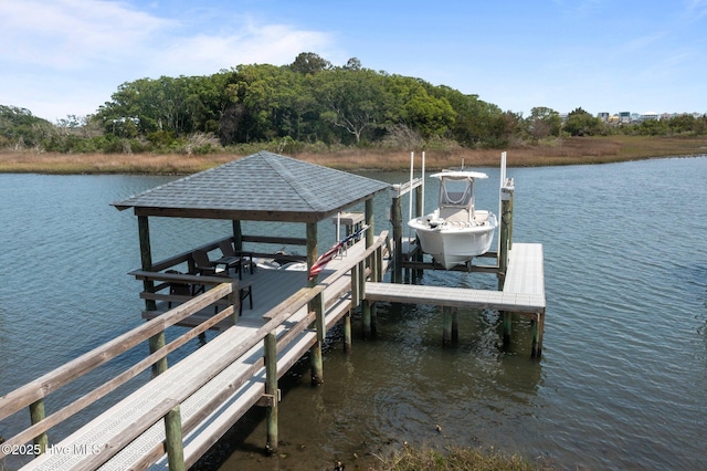 208 Sea Manor Dr, Surf City, NC 28445 - dock with boat lift and a water view