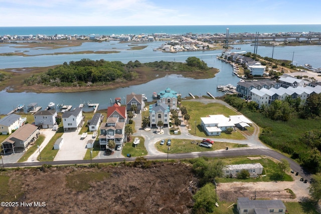 208 Sea Manor Dr, Surf City, NC 28445 - view of property location featuring a large body of water and nearby suburban area