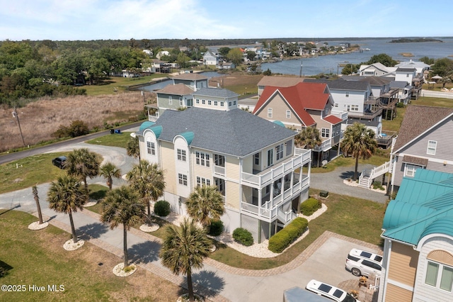 208 Sea Manor Dr, Surf City, NC 28445 - aerial view of residential area featuring a large body of water