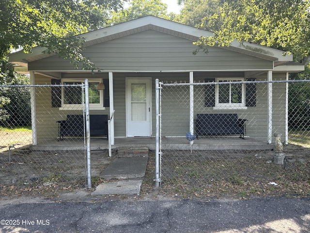 bungalow-style house with covered porch
