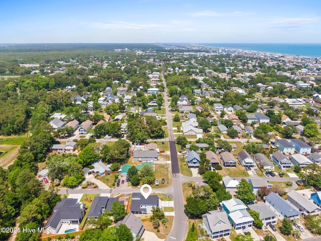 1100 S Sixth St, Carolina Beach, NC 28428 - aerial perspective of suburban area with a large body of water