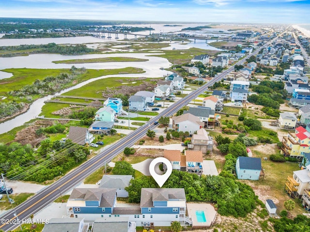 822 S Topsail Dr Unit B, Surf City, NC 28445 - aerial perspective of suburban area with a large body of water