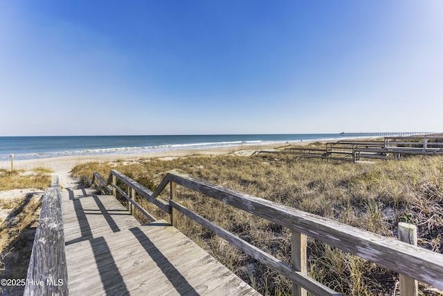 609 Augusta Ave, Carolina Beach, NC 28428 - view of community featuring view of water and beach