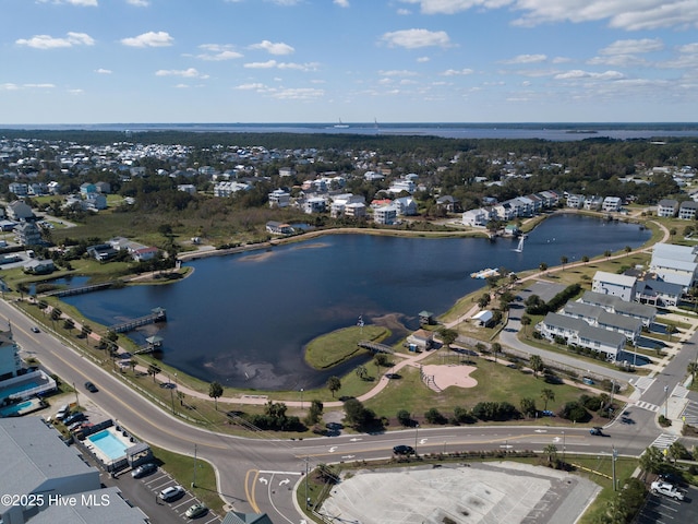 609 Augusta Ave, Carolina Beach, NC 28428 - aerial view of property's location with a nearby body of water