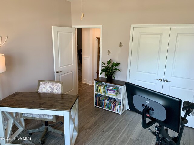 8941 Cobble Ridge Dr, Wilmington, NC 28411 - office with wood finished floors